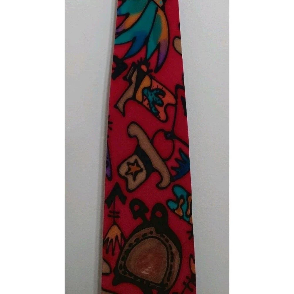 Robert Daskal Men's Tie Cowboys Sheriffs Indians Themed